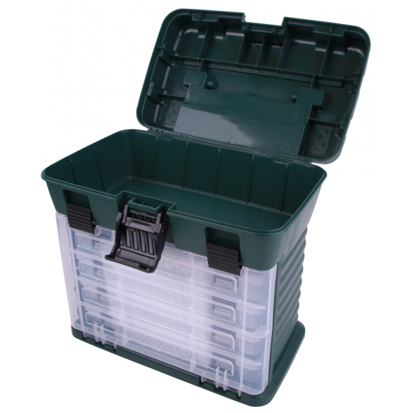 Saenger Vario Spin Organizer + 4 Tackleboxen - Afbeelding 2