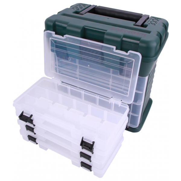 Saenger Vario Spin Organizer + 4 Tackleboxen - Afbeelding 4