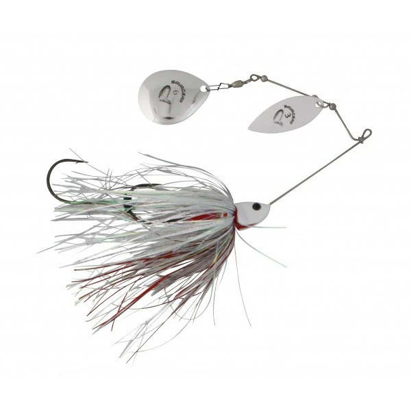 Savage Gear Da Bush Spinnerbait White Silver Holo Flame (32g)